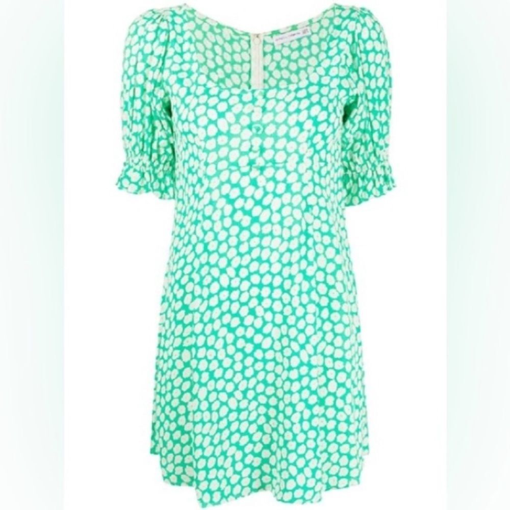 Faithfull the Brand La Barben Mini Dress Cora Floral
green Sz M babydoll rayon - Picture 5 of 13